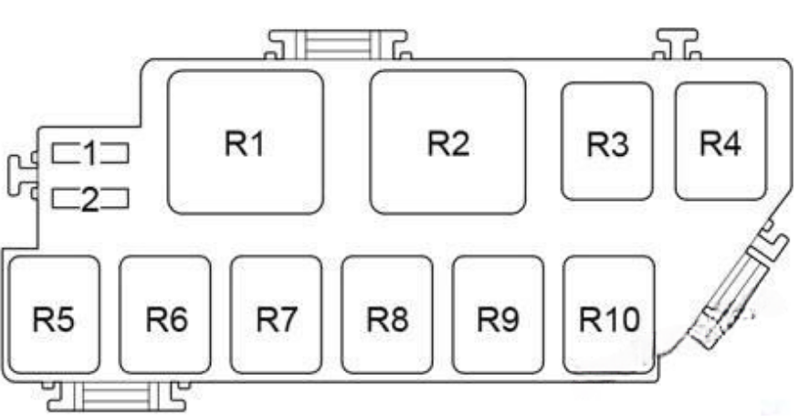 Toyota Prius Engine Compartment Relay Box Diagram