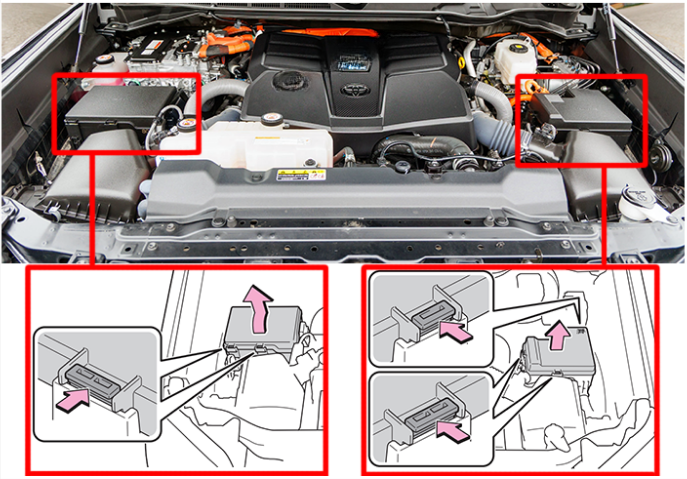 Toyota Sequoia Engine Compartment Fuse Boxes Location