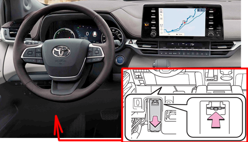 Toyota Sienna (2020 - 2024) passenger compartment