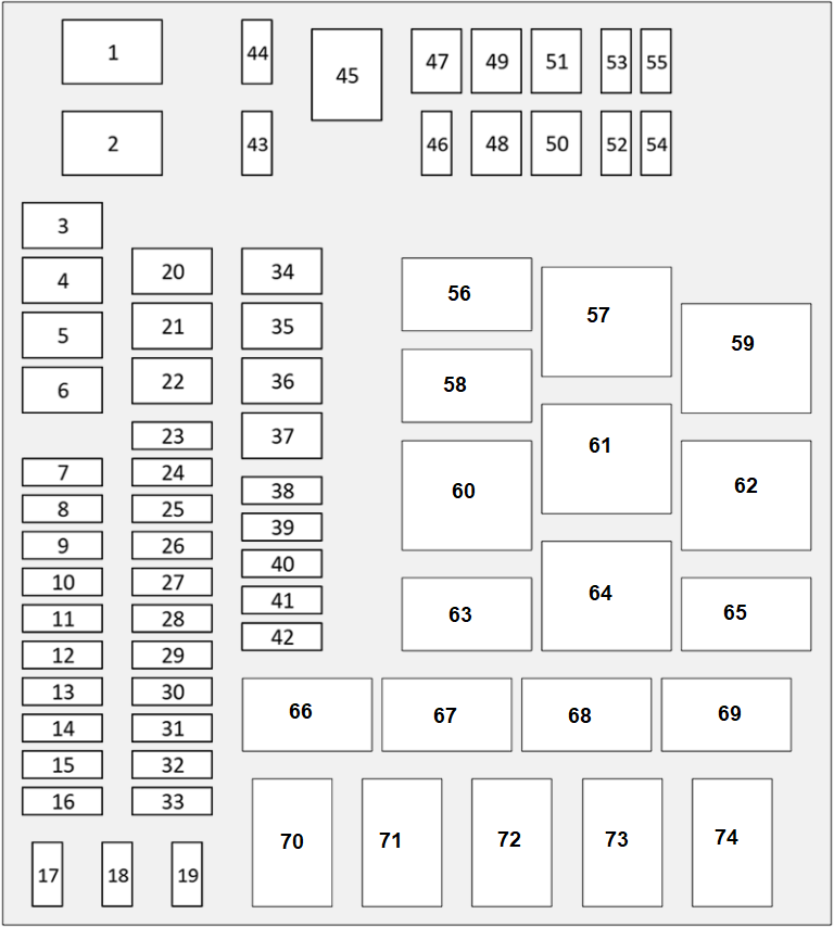 Toyota Tacoma (2016 - 2023) ENGINE COMPOARTMENT DIAGRAM