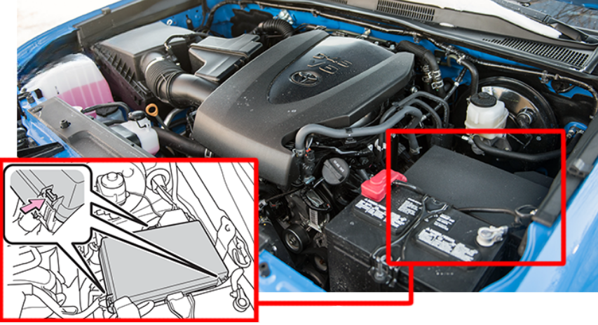 Toyota Tacoma (2016 - 2023) ENGINE COMPOARTMENT