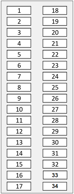 Toyota Tacoma (2016 - 2023) PASSENGER COMPOARTMENT DIAGRAM