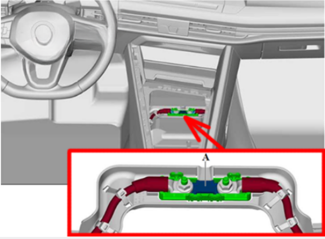 Volkswagen Passat (2024 - 2025) Passenger Compartment Fuse Box Diagram Fuse for voltage converter