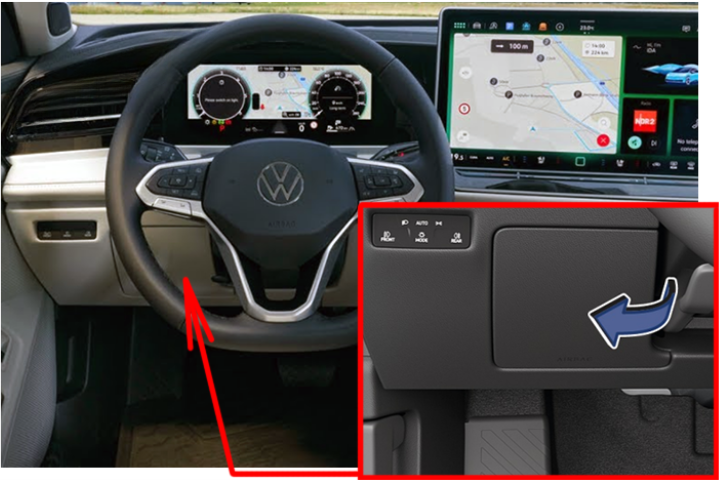 Volkswagen Passat (2024 - 2025) Passenger Compartment Fuse Box Location Left-hand drive vehicle