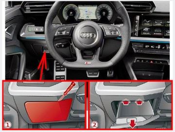 Audi A3 & S3 (2021 – 2026) Passenger Compartment Fuse Box Location LHD