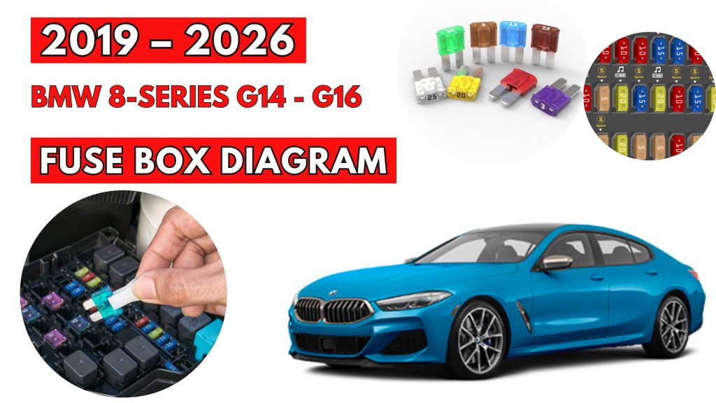 BMW 8 Series G14 G16 2019 – 2026 Fuse Box Location Diagrams