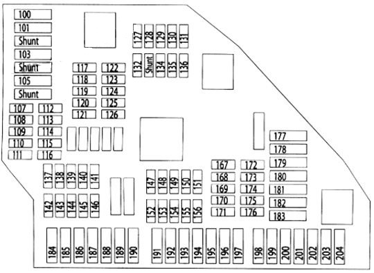 BMW X3 F25 (2011 - 2017) Luggage Compartment Fuse Box Diagram