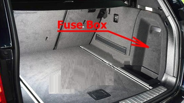 BMW X3 F25 (2011 - 2017) Luggage Compartment Fuse Box Location