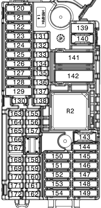 BMW X3 G45 (2025 - 2026) Passenger Compartment Fuse Box Diagram Driver Side