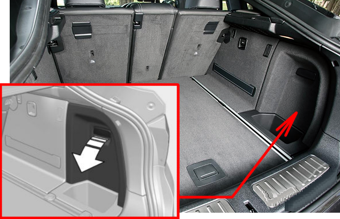 BMW X4 F26 (2014 - 2018) Luggage Compartment Fuse Box Location