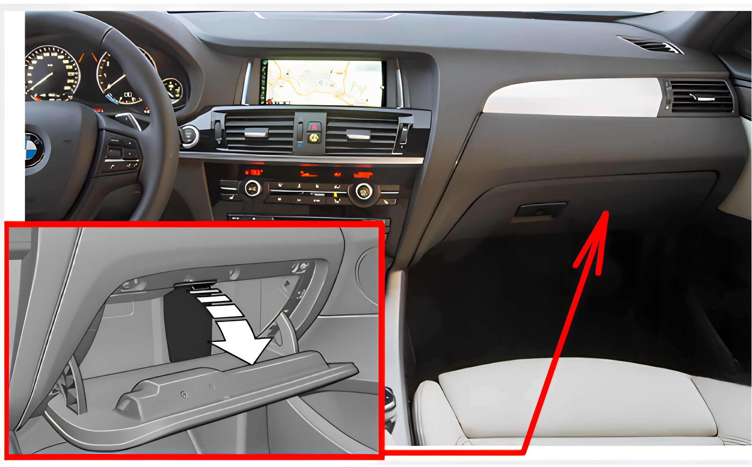 BMW X4 F26 (2014 - 2018) Passenger Compartment Fuse Box Location