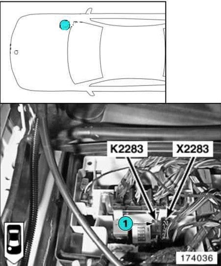 BMW X5 E53 (2000 - 2006) Engine Compartment Fuse Box Location