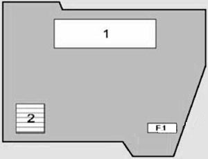 BMW X5 E70 (2007 - 2013) Engine Compartment Fuse Box Diagram
