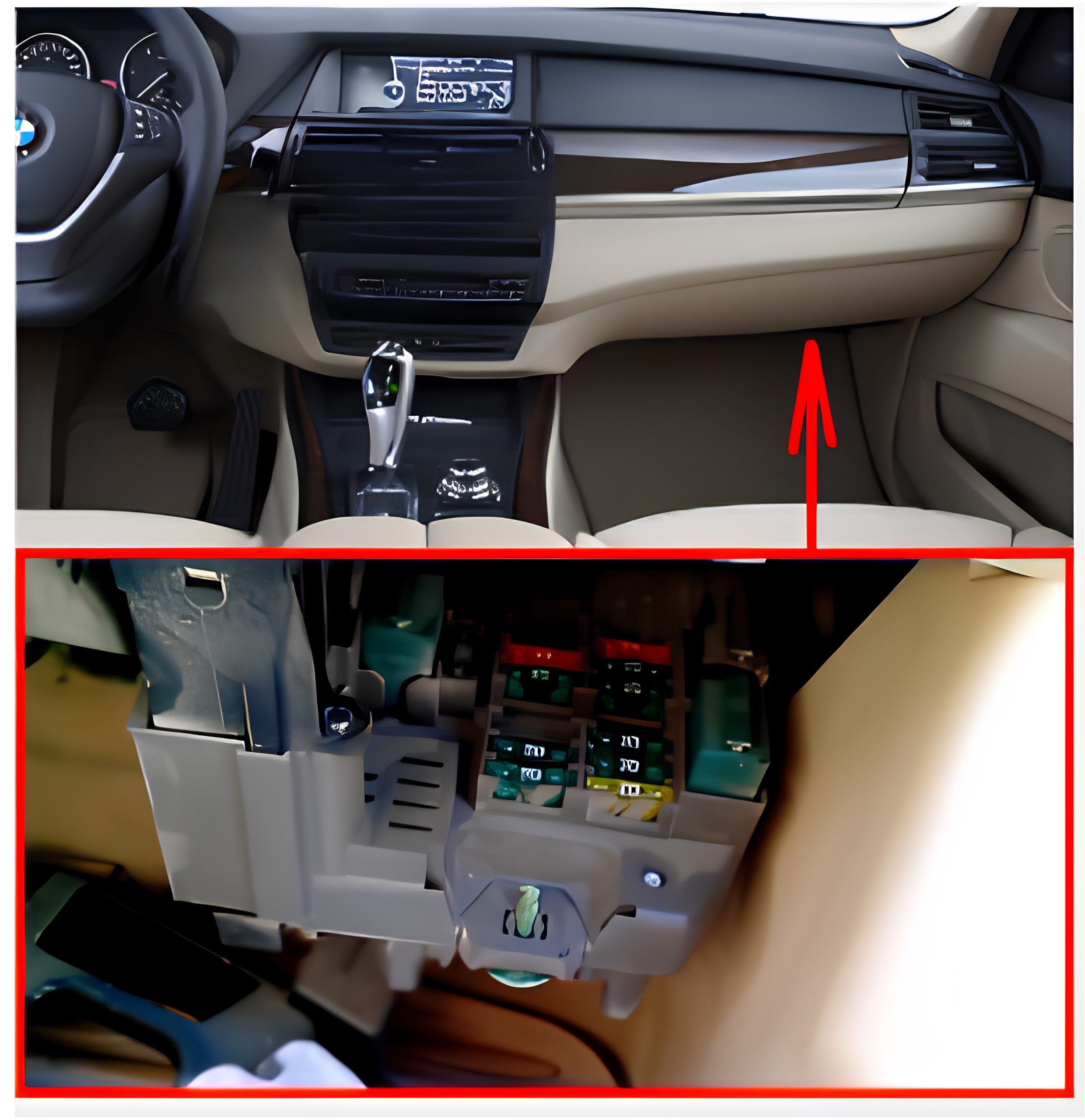BMW X5 E70 (2007 - 2013) Passenger Compartment Fuse Box Location 2
