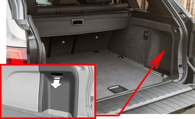 BMW X5 F15 (2014 - 2018) Luggage Compartment Fuse Box Location