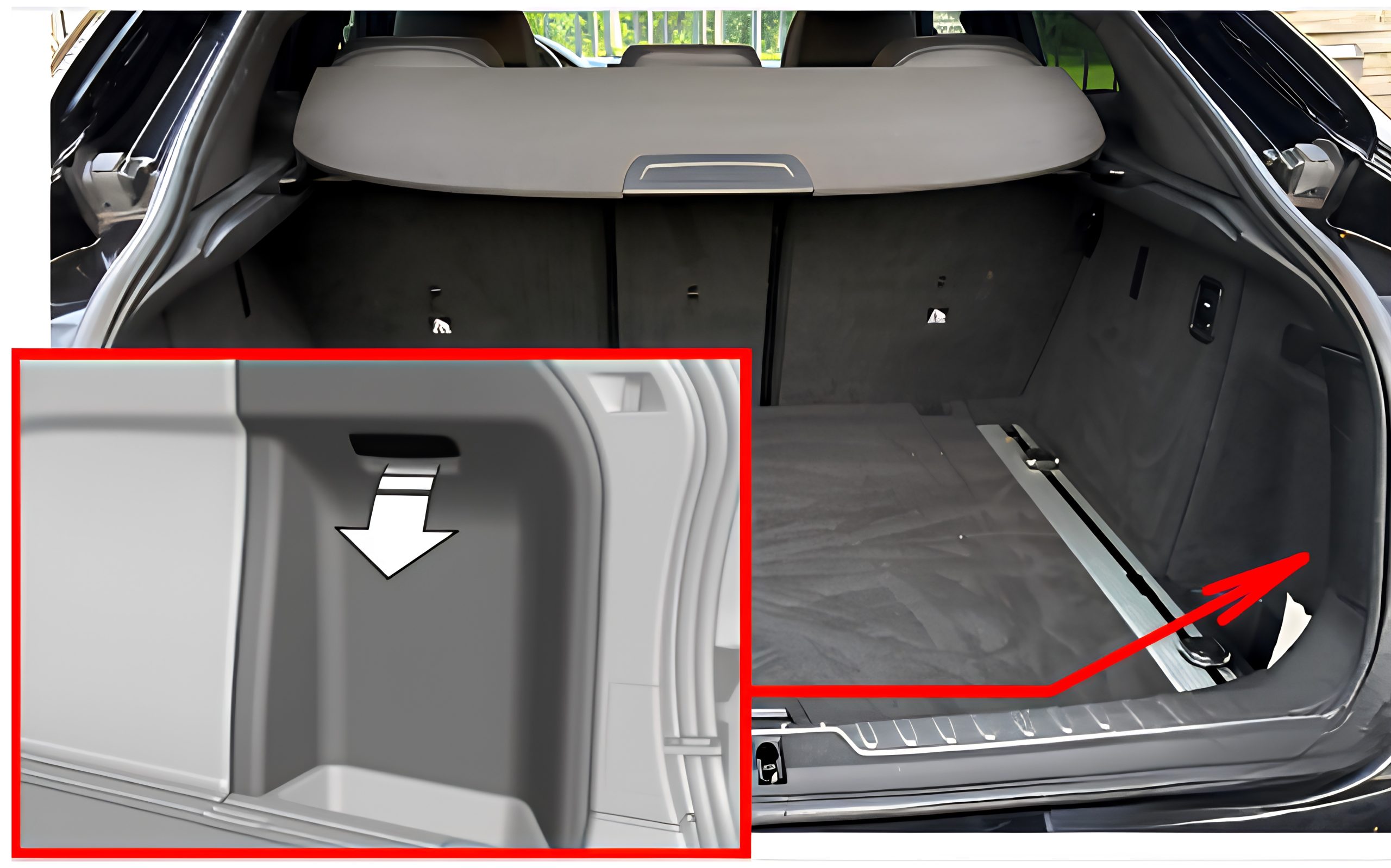 BMW X6 F16, F86 (2014 - 2019) Luggage Compartment Fuse Box Location