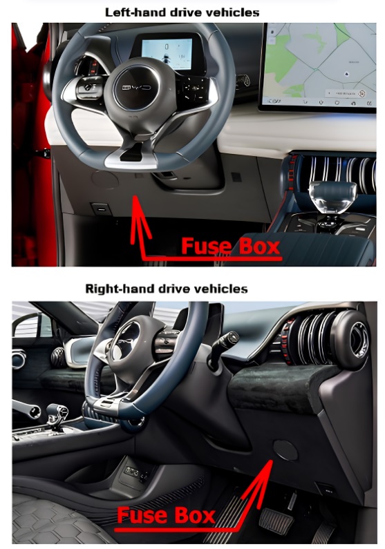 BYD Atto 3 (2022 & 2023) PASSENGER COMPARTMENT LOCATION