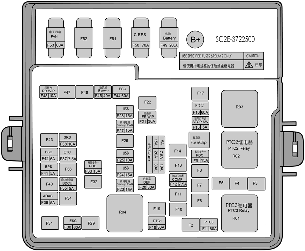 BYD Atto 3 (2022 & 2023) engine diagram