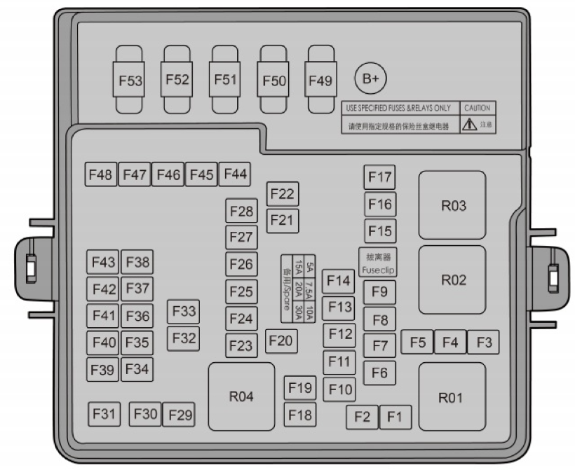 BYD Seal (2022-2026) engine compartment diagram