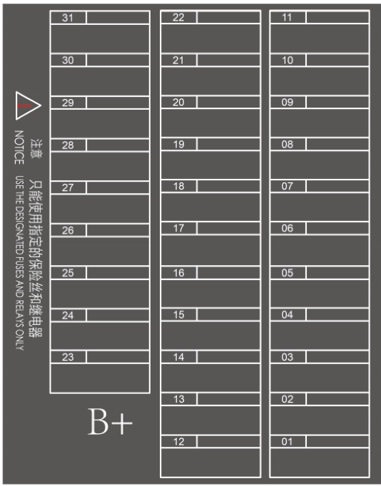 BYD Seal (2022-2026) pasenger compartment diagram