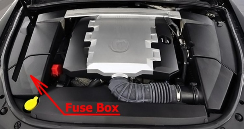 Cadillac CTS (2008-2013) engine compartment location