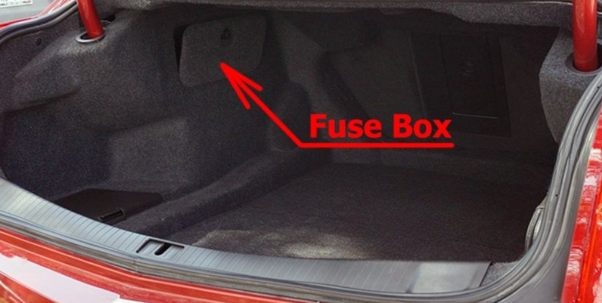Cadillac CTS 2014- 2019 luggage compartment diagram