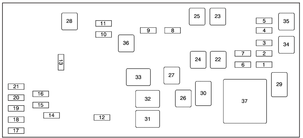 Cadillac DTS 2008 - 2011 engine compartment DIAGRAM