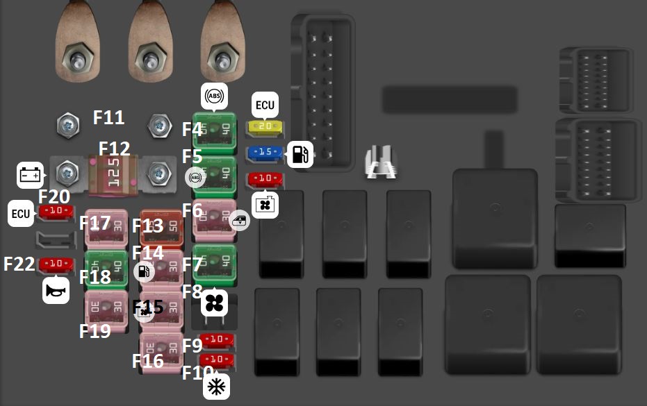 Engine Comaprtment Fuse Box Diagram