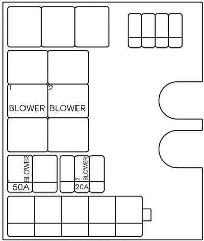 Genesis G80 (2025 - 2026) Engine Compartment Fuse Box Diagram 2