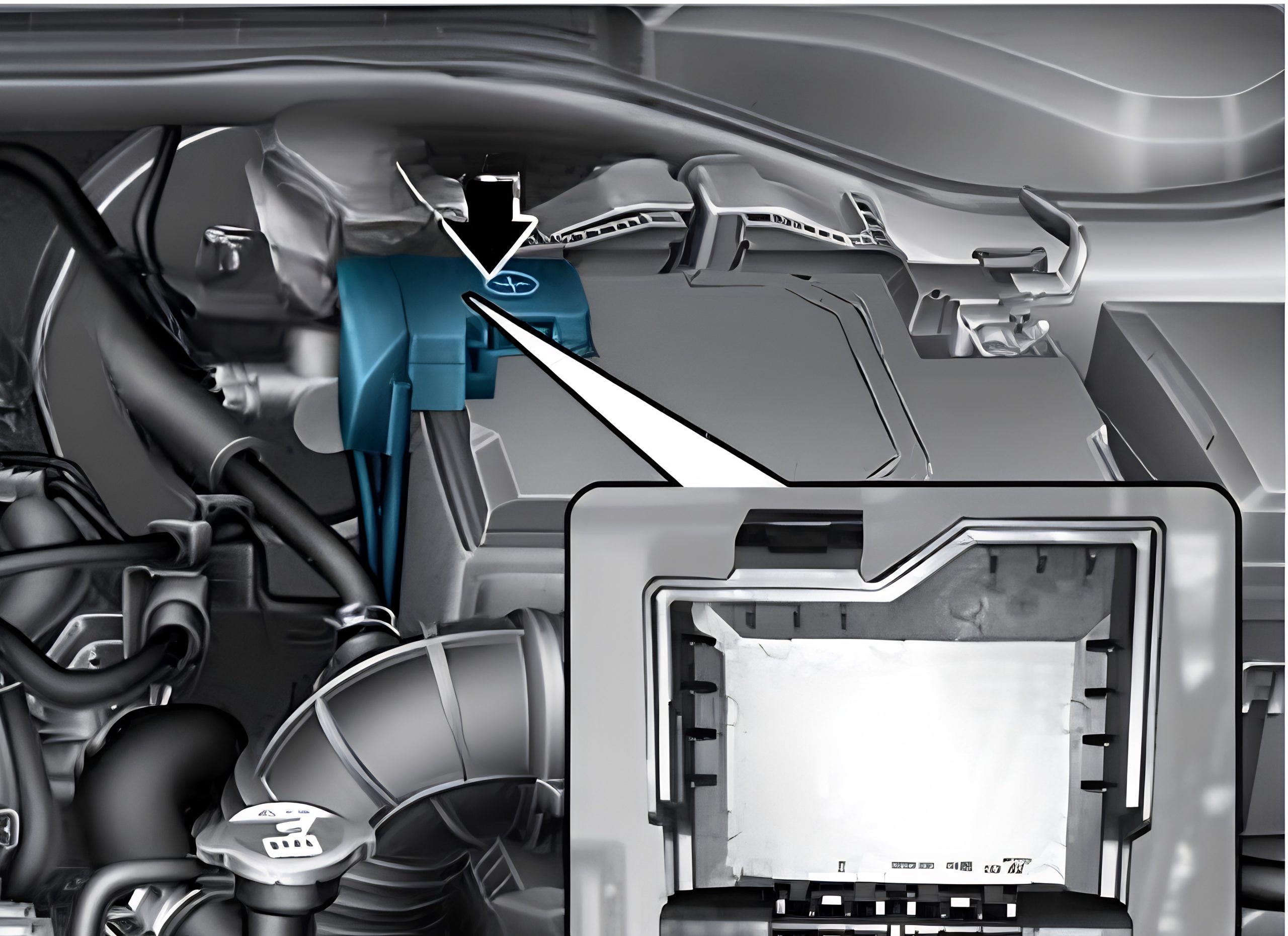 Hyundai Accent (2018 - 2022) Engine Compartment Fuse Box Location 2