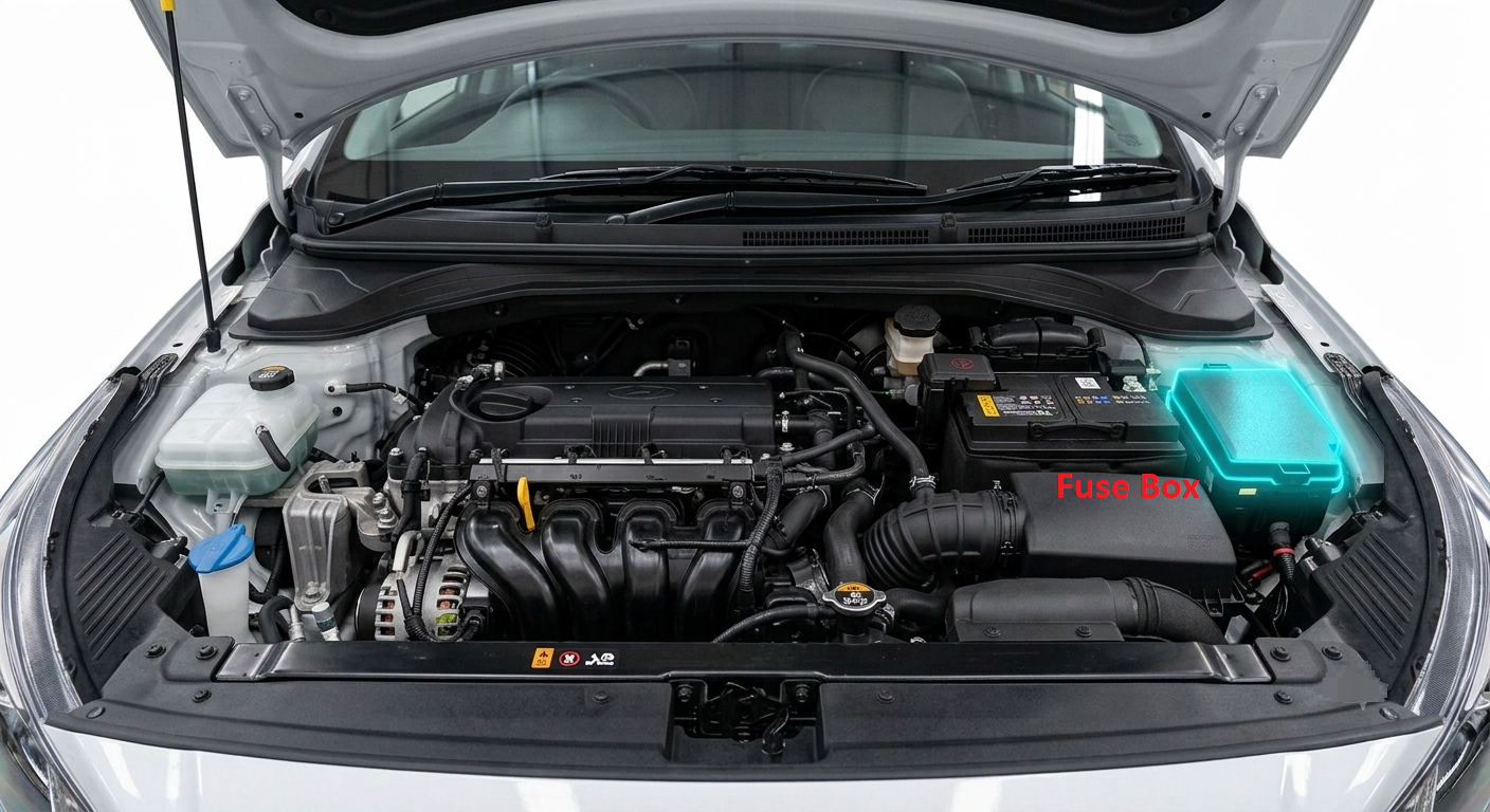 Hyundai Accent (2023 - 2025) Engine Compartment Fuse Box