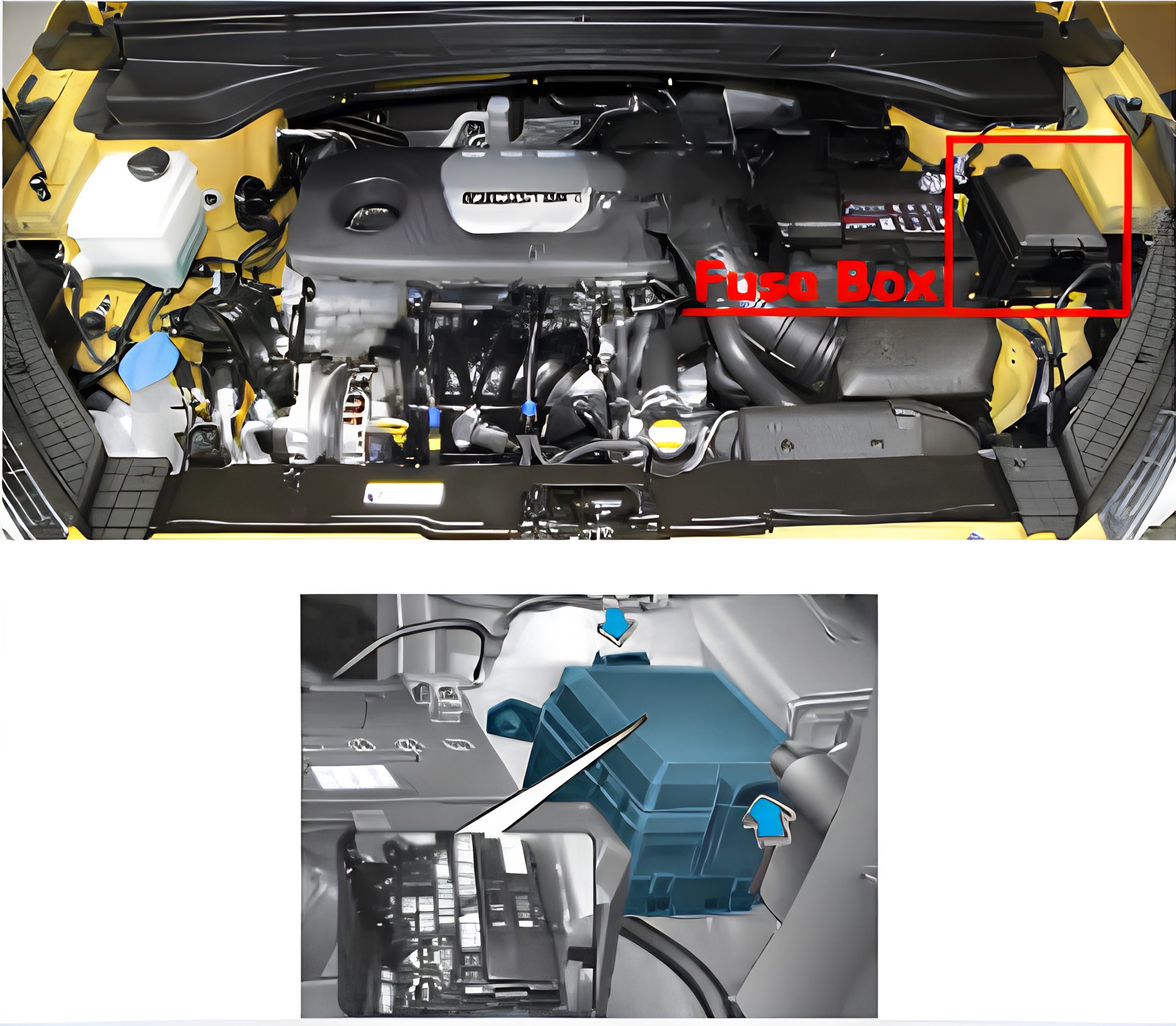 Hyundai Creta (2015 - 2019) Engine Compartment Fuse Box Location