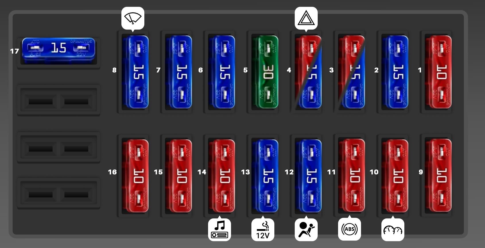 Hyundai Elantra 1996–2000 PASSENGER COMPARTMENT diagram