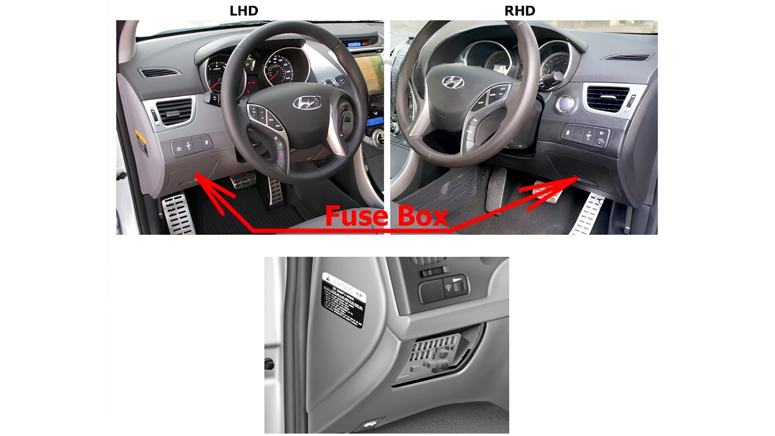 Hyundai Elantra 2000-2006 passenger compartment