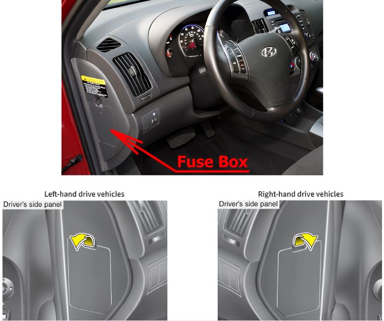 Hyundai Elantra 2007-2010 passenger compartment