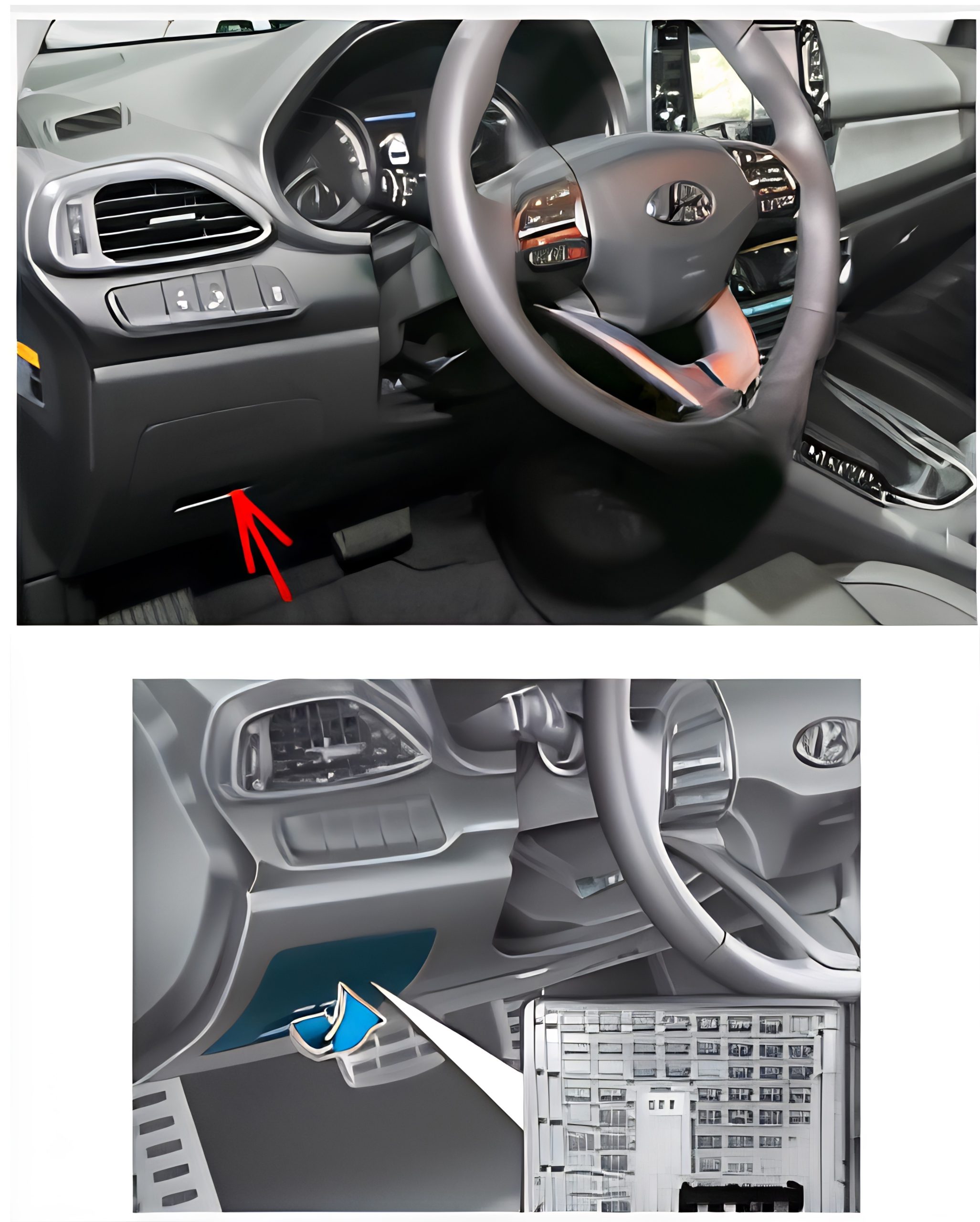 Hyundai Elantra GT (2018–2020) Passenger Compartment Fuse Box Location