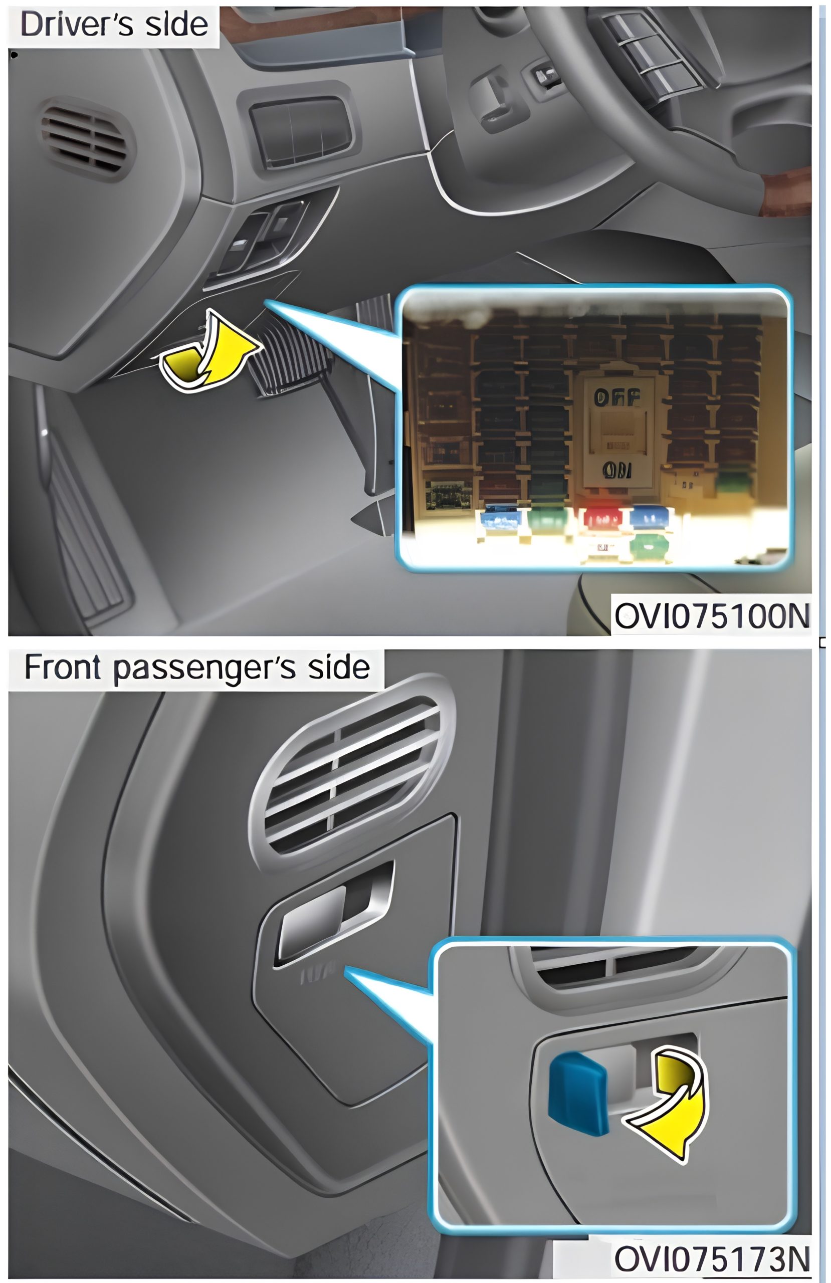 Hyundai Equus (2010 - 2016) Passenger Compartment Fuse Box Location FIG