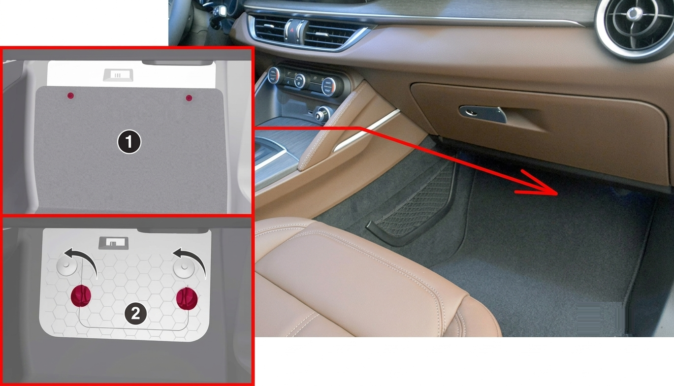 Alfa Romeo Stelvio (2017 - 2026) Passneger Compartment Fuse Boxc Location Fig