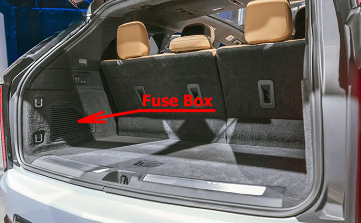 Cadillac Escalade IQ (2025 - 2026) luggage compartment location