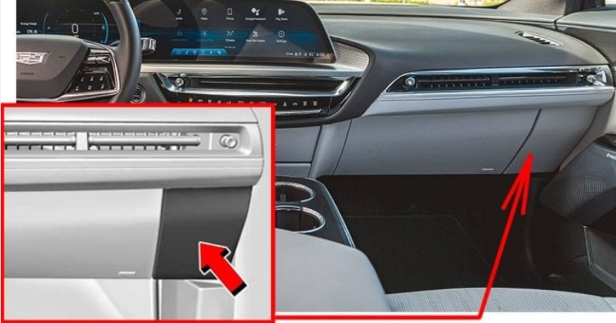 Cadillac Lyriq (2023 - 2026) passenger compartment location
