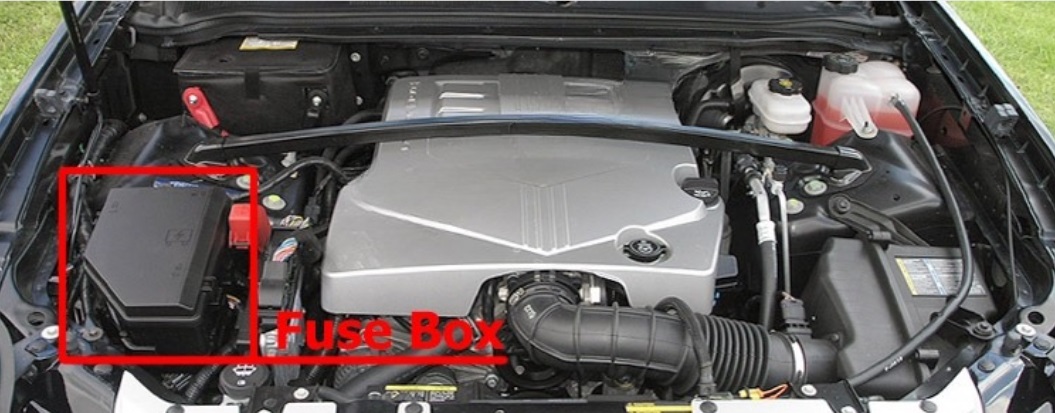 Cadillac SRX 2004 - 2009 ENGINE COMPARTMENT LOCATION
