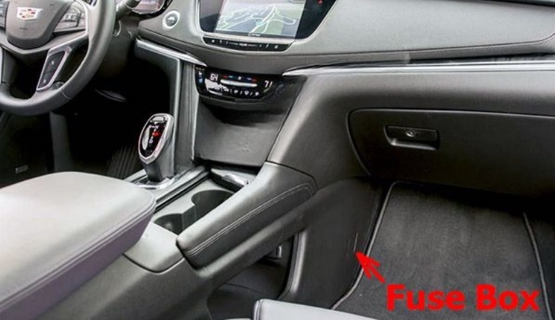 Cadillac XT5 (2017-2026) PASSENGERN COMPARTMENT LOCATION