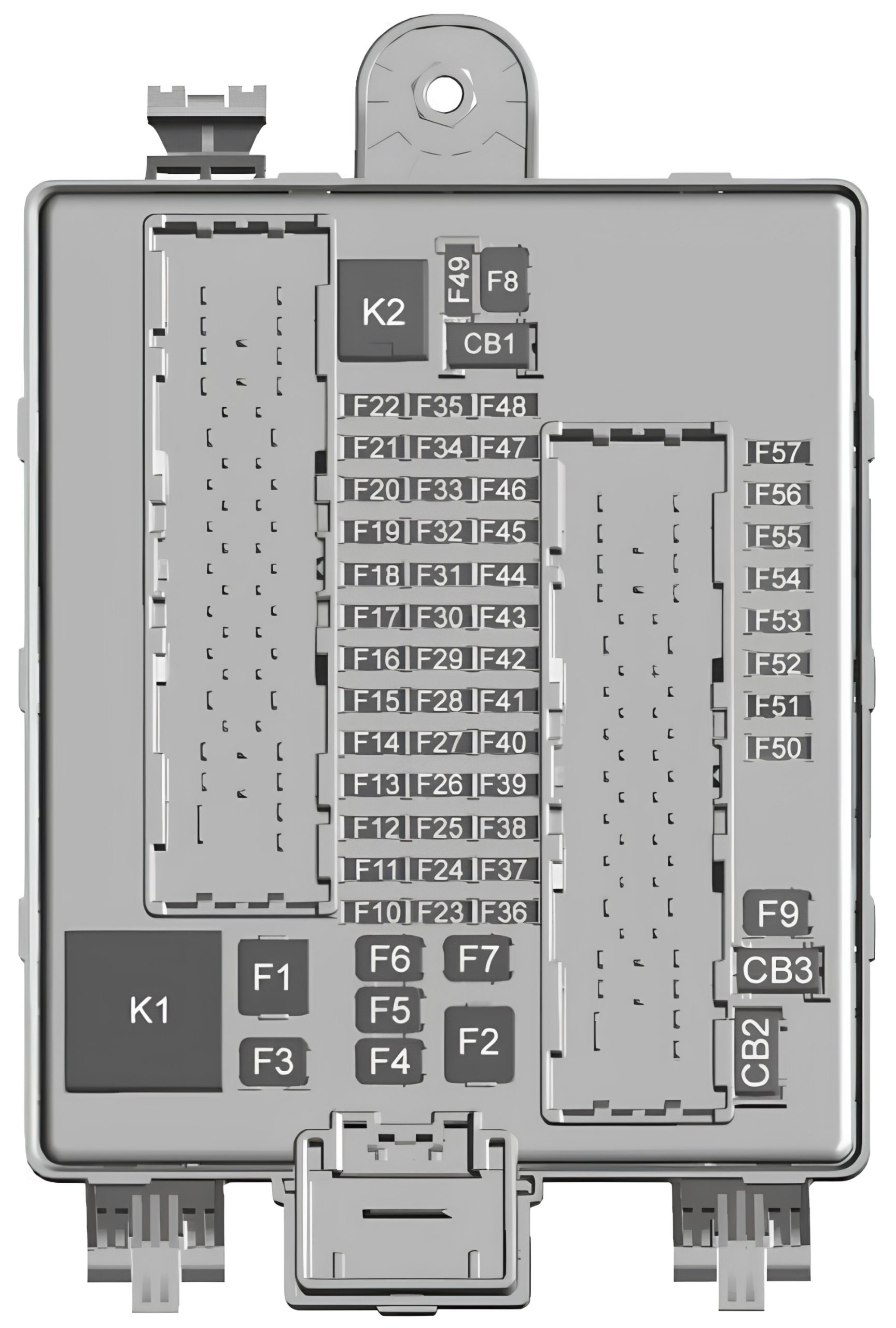 Cadillac XT6 (2020-2025) LUGGAGE COMPARTMENT DIAGRAM
