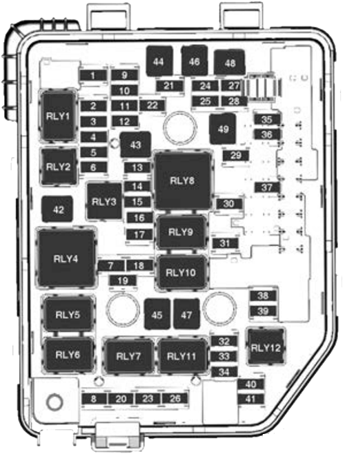 Holden Spark (2016 - 2020) Engine Compartment Fuse Box Diagram