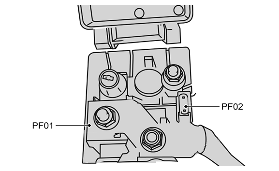 Engine Compartment Fuses in battery PDU