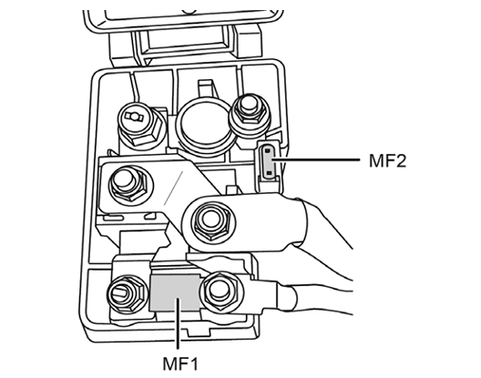 Engine Compartment Fuses in battery PDU