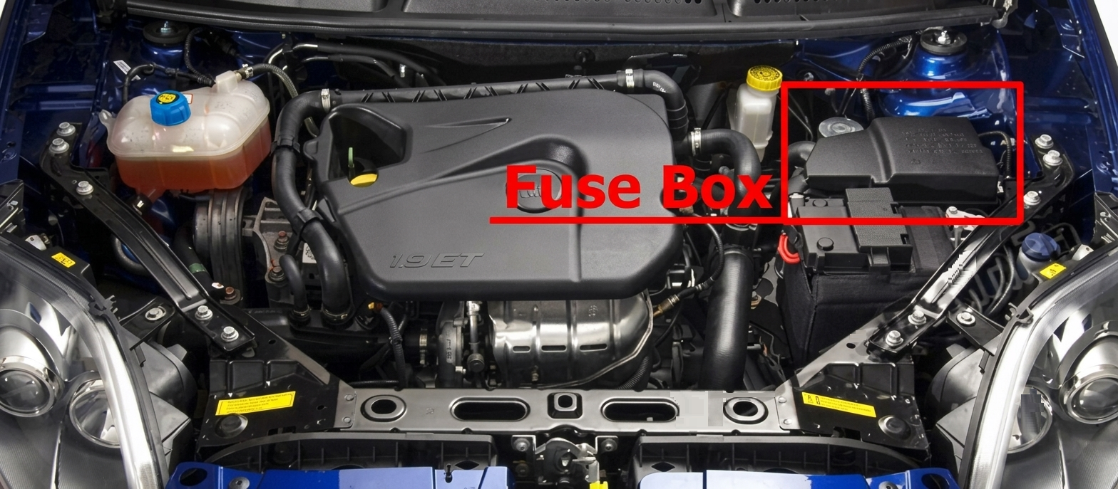 Fiat Bravo (2007 - 2016) Engine Compartment Fuse Box Location