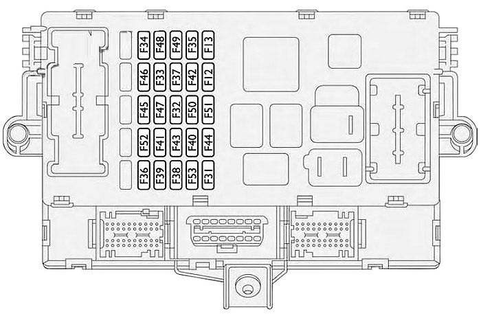 Fiat Croma (2005 - 2011) Passenger Compartment Fuse Box Diagram