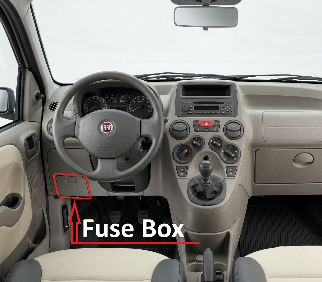 Fiat Panda (1993 - 2003) Passenger Compartment Fuse Box Location