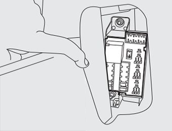 Fiat Punto (2013 - 2018) Luggage Compartment Fuse Box Location Fig 2